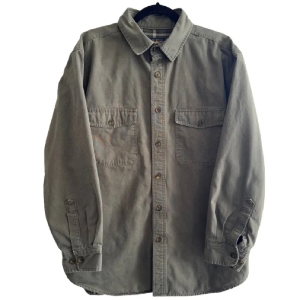 Woolrich Olive Green Lightweight Shirt Jacket